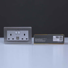 MILANO | 13A 2 Gang Socket With Neon With Usb Sl | 210802800002