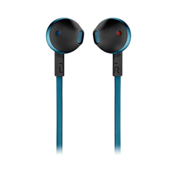 JBL | T205BT Pure Bass Wireless Metal Earbud Headphones with Mic - Blue