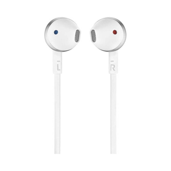 JBL | Pure Bass Metal Earbud Headphones with Mic - White | T205