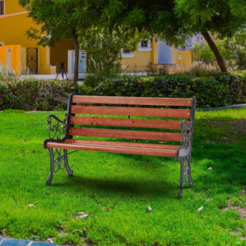 DANUBE | Wuden 3-Seater Park Bench - 120 cm | 231202705958