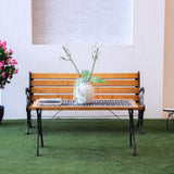 DANUBE | Wooden Park Bench-Dark Teak Bronze 150 cm | 231202705959