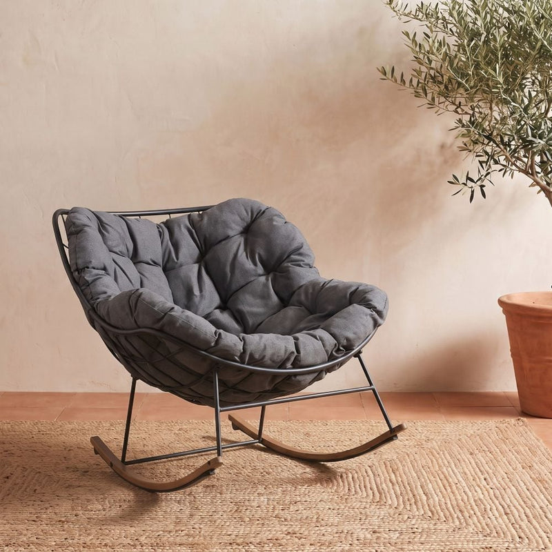 DANUBE | Emily Rocking Chair-Grey | 231202705974