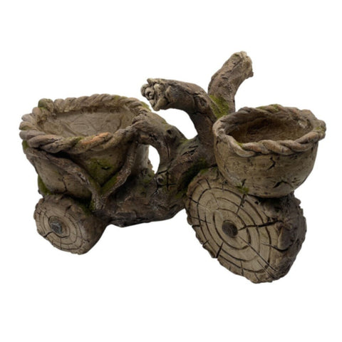 DANUBE | Tricycle Planter With Wooden Effect | 231202706181