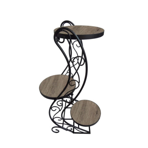 Metal 3-T Planter With 48X28X79Cm - Jf220105 - Black | 231202706798