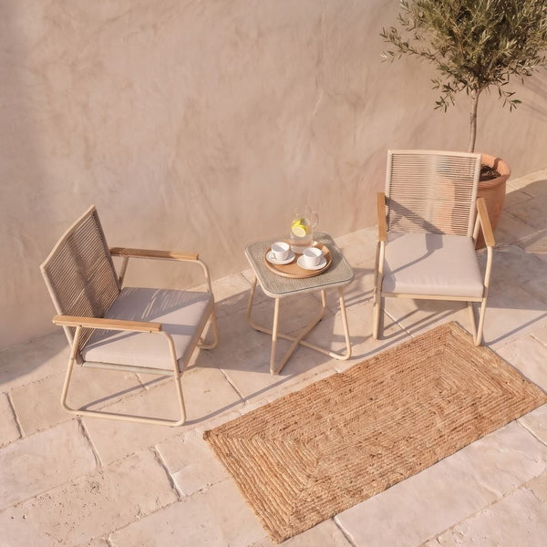 DANUBE | Aliza 1 + 2-Seater Balcony Set-Beige | 231202707586