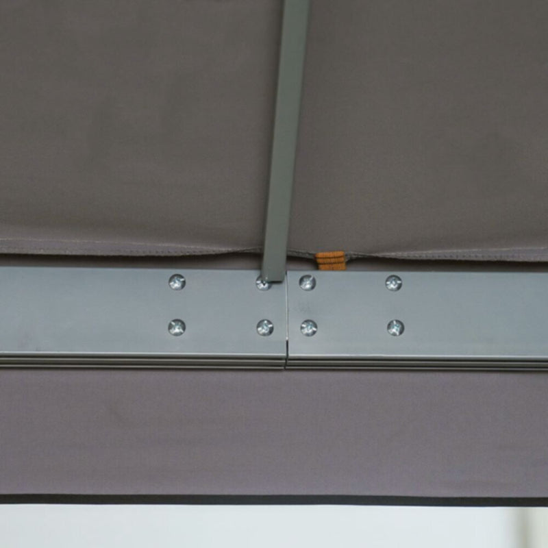 DANUBE | Roma Aluminium Gazebo with Curtains and Mosquito Nets - Grey - 3X4 m | 231202707703