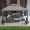 DANUBE | Roma Aluminium Gazebo with Curtains and Mosquito Nets - Grey - 3X4 m | 231202707703