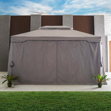 DANUBE | Roma Aluminium Gazebo with Curtains and Mosquito Nets - Grey - 3X4 m | 231202707703