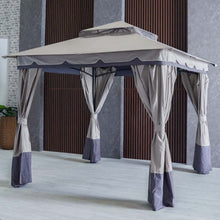 DANUBE | Delight Steel Gazebo with Curtain Grey 2.7x2.7 M | 231202707705