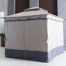 DANUBE | Delight Steel Gazebo with Curtain Grey 2.7x2.7 M | 231202707705