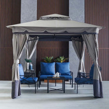 DANUBE | Delight Steel Gazebo with Curtain Grey 2.7x2.7 M | 231202707705