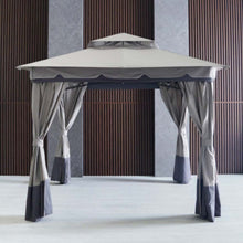 DANUBE | Delight Steel Gazebo with Curtain Grey 2.7x2.7 M | 231202707705