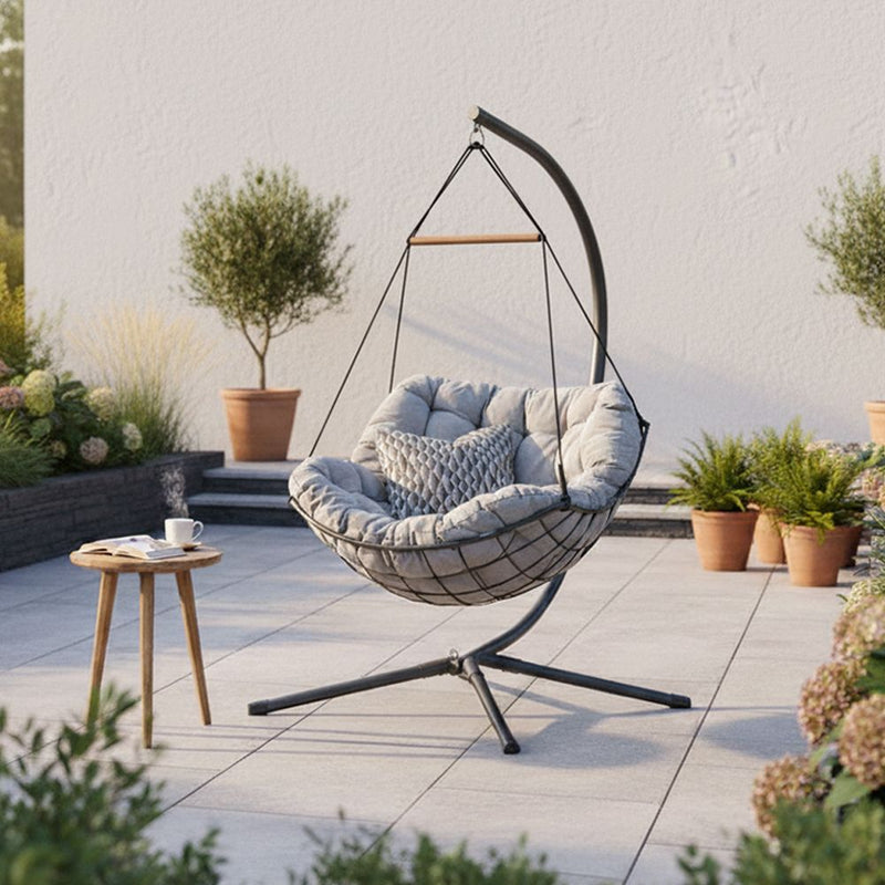 DANUBE | Loria Swing Chair Walnut Grey | 231202708471