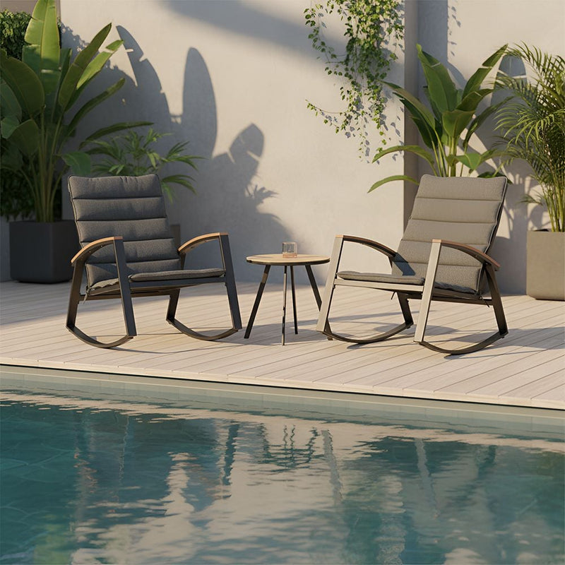 DANUBE | Raven 1 + 2-Seater Rocking Balcony Set Dark Grey | 231202708625