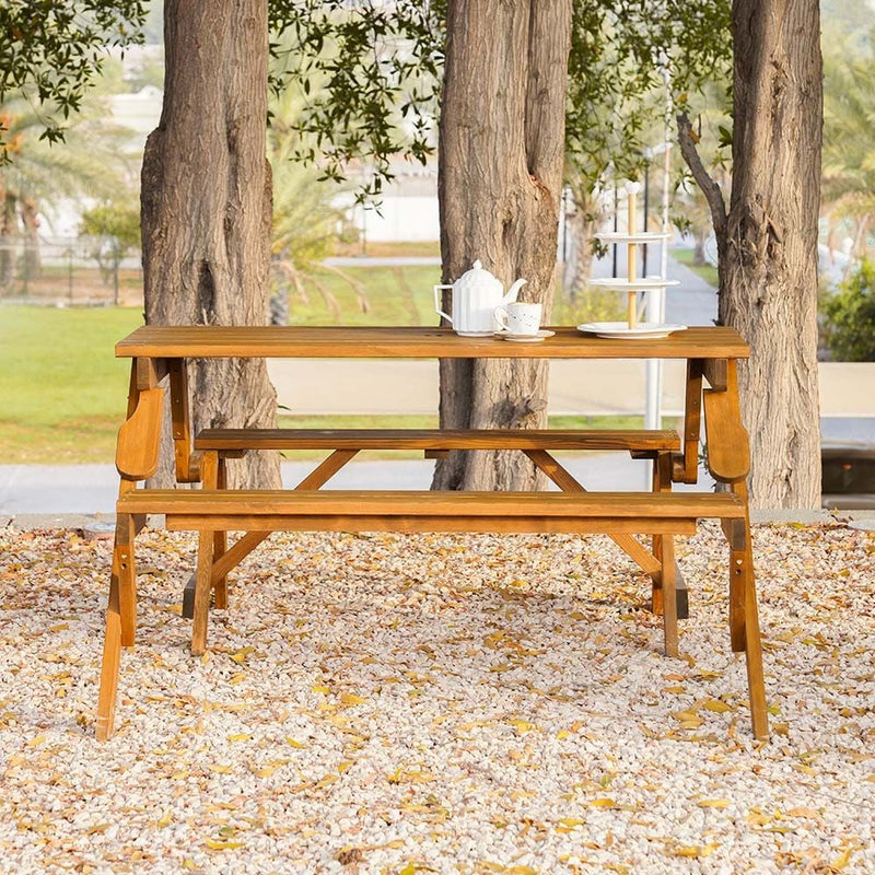 DANUBE | Vivian Bench cum Dining-Natural Wood | 231202708628