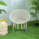 DANUBE | Cotton Rope Relaxing Chair-Off-White | 231202708868