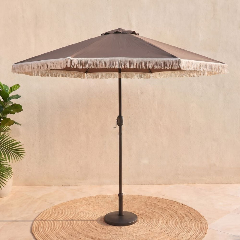 DANUBE | Oasis Umbrella with Tassel without Base-Coffee-2.7m | 231202709292