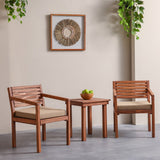 DANUBE | Coral 1 + 2-Seater Wooden Balcony Set-Brown | 231202709363