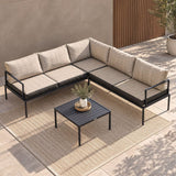 DANUBE | Owen 5-Seater Corner Sofa Set-Beige | 231202709410