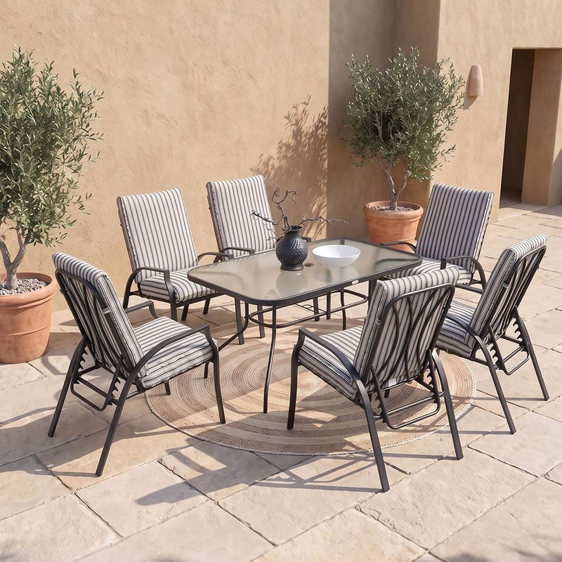 DANUBE | Valens 1+6-Seater Dining Set Multi Color | 231202709414