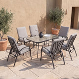 DANUBE | Valens 1+6-Seater Dining Set Multi Color | 231202709414
