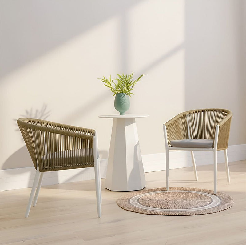 DANUBE | Cairo 1 + 2-Seater Balcony Set White Yellow | 231202709665