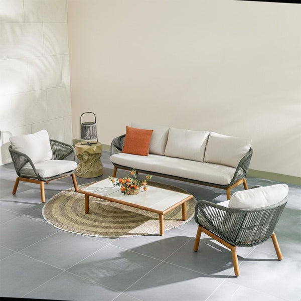 DANUBE | Omeya 5 Seater Sofa Set Beige Grey Green | 231202709676