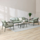 DANUBE | Aldrin 5 Seater Sofa Set Green White | 231202709752
