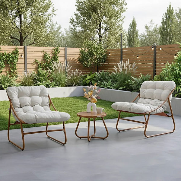 DANUBE | Zoya 1 + 2 seater Balcony Set Orange Cream | 231202709779