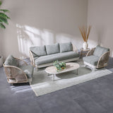 DANUBE | Bruce 5-Seater Rattan Sofa Set with Coffee Table Multi Color | 231202709806