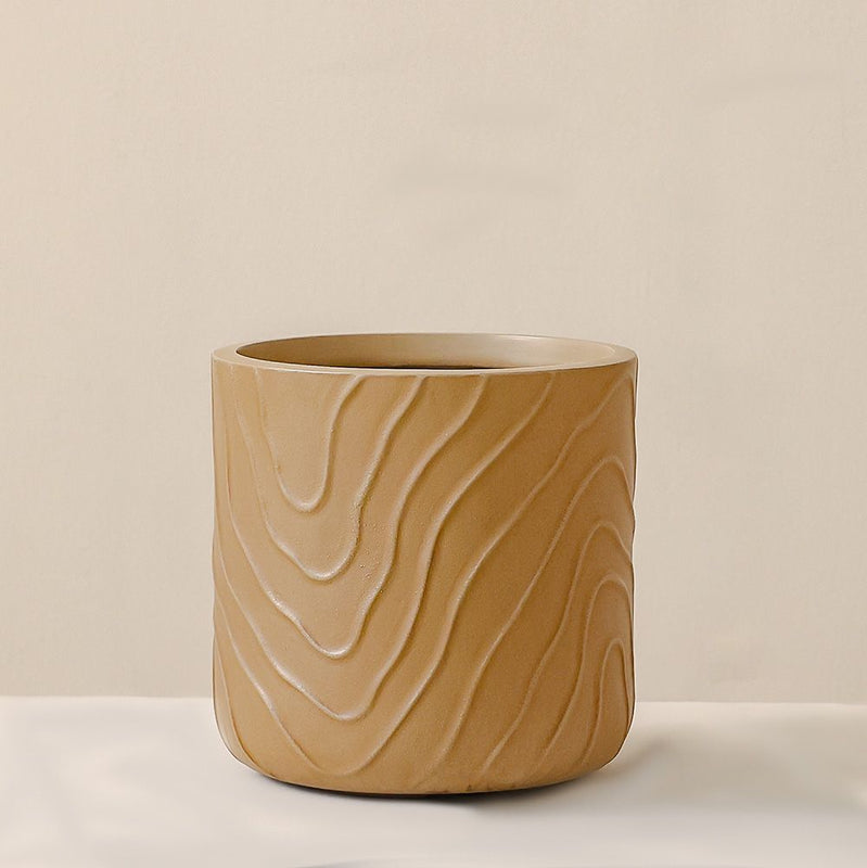 DANUBE | Fibre Clay Pots Abstract Design 36X36X36 Cm | 231202709932