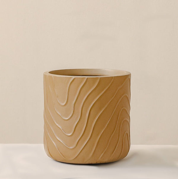 DANUBE | Fibre Clay Pots Abstract Design-36X36X36 Cm | 231202709932
