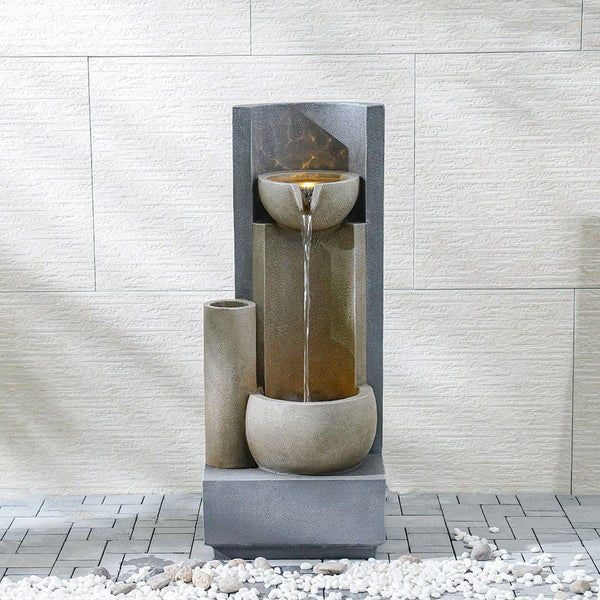 DANUBE | Dual Bowl Fountain Multi color 41x35x100 cm | 231202709940
