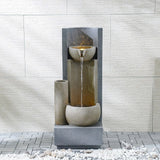 DANUBE | Dual Bowl Fountain Multi color 41x35x100 cm | 231202709940