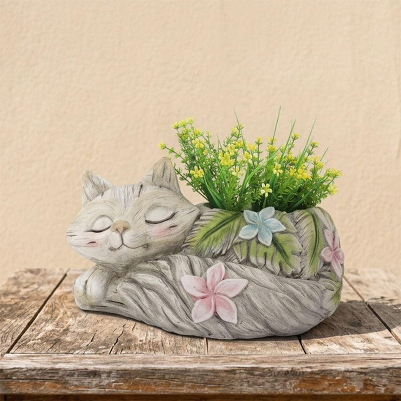 DANUBE | Mgo Cat Planter 33.5x22x18.5Cm Multi Color | 231202710194