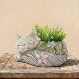 DANUBE | Mgo Cat Planter 33.5x22x18.5Cm Multi Color | 231202710194