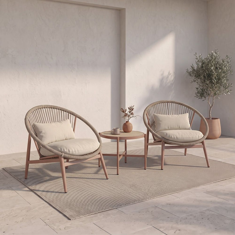 DANUBE | Belarus 1 + 2-Seater Balcony Set Beige | 231202710251