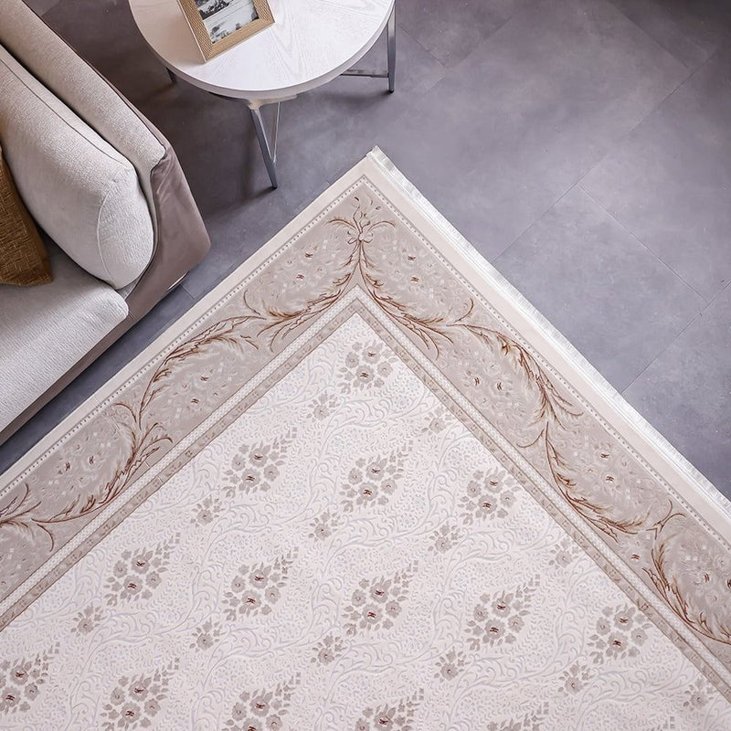 BELUXE | Pearl Art Silk Modern Classic Rug Cream Multi color 160x230 cm | 231300472163