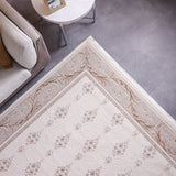 BELUXE | Pearl Art Silk Modern Classic Rug Cream Multi color 160x230 cm | 231300472163