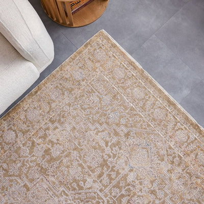 BELUXE | Zena Modern Classic Rug Dark Gold Beige 120x180 cm | 231300472206