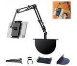 Multi-function Retractable Lazy Hidden Bedside Phone Tablet Holder Insertable Slit and Clip-On Cell Phone Tablet Holder Foldable Phone Tablet Holder for Bed, Sofa and Desk | JPN7544