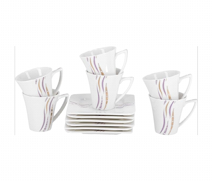 ROYALFORD | Bone China Porcelain Cup And Saucer 12 Pieces | Rf4306