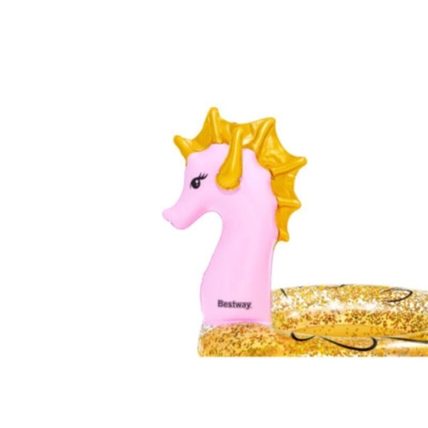 BESTWAY | Float N Fashion Glitter Seahorse Swim Ring 45" x 41"/1.15m x 1.04m | BES115TOY01466