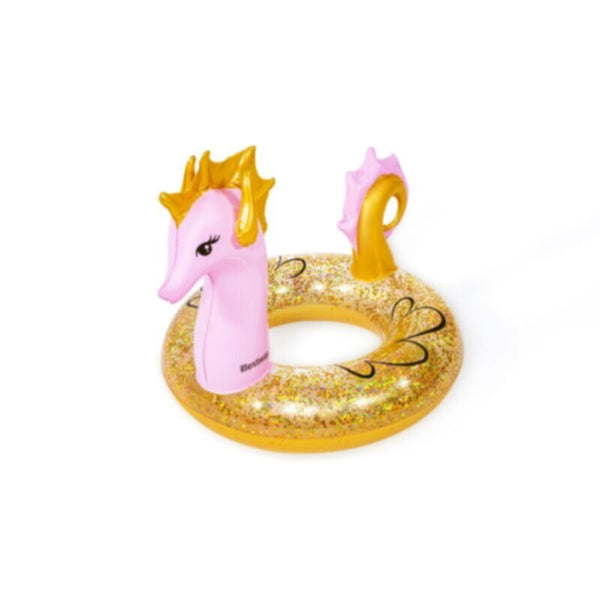 BESTWAY | Float N Fashion Glitter Seahorse Swim Ring 45" x 41"/1.15m x 1.04m | BES115TOY01466