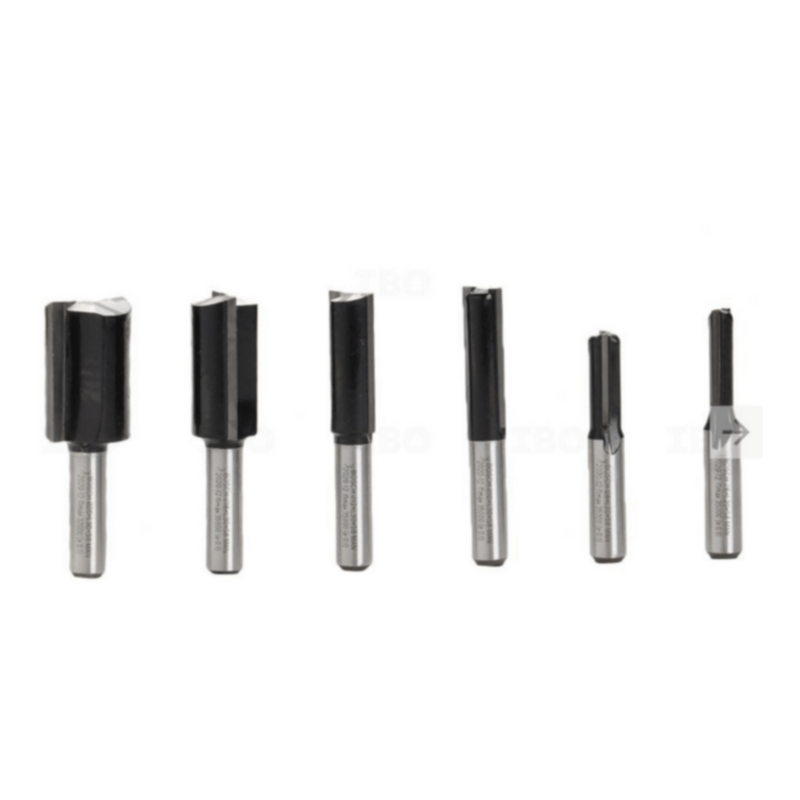 BOSCH | 8mm Shank 6pcs Router Straight Bit Set | 2607017466