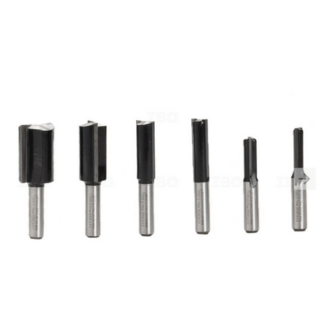 BOSCH | 8mm Shank 6pcs Router Straight Bit Set | 2607017466