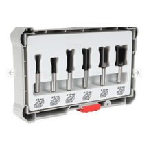BOSCH | 8mm Shank 6pcs Router Straight Bit Set | 2607017466