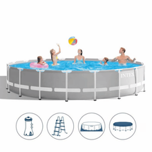 INTEX | Prism Frame Premium Round Above Ground Pool Set 18Ft Ages 6+ | 42126732