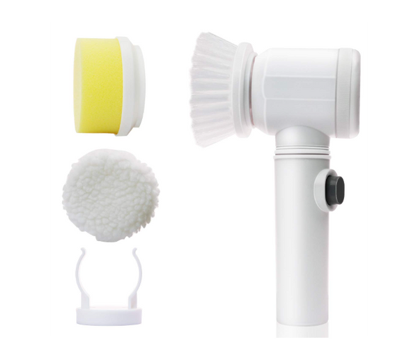 5 In 1 Cleaning Magic Brush Electrically Driven for Kitchen Bathroom -  White | JPG6374