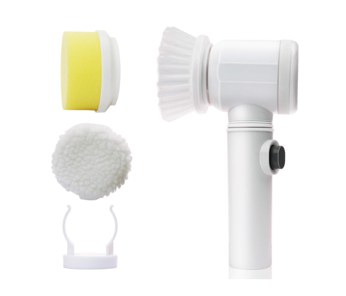 5 In 1 Cleaning Magic Brush Electrically Driven for Kitchen Bathroom -  White | JPG6374